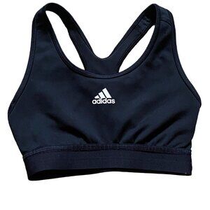 Adidas Womens Pullover Sports Bra-Black/White-Size XS (4-6)-GUC